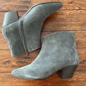 Isabel Marant 100% Calfskin Suede Leather Dacken Boots in Grey Size 41
